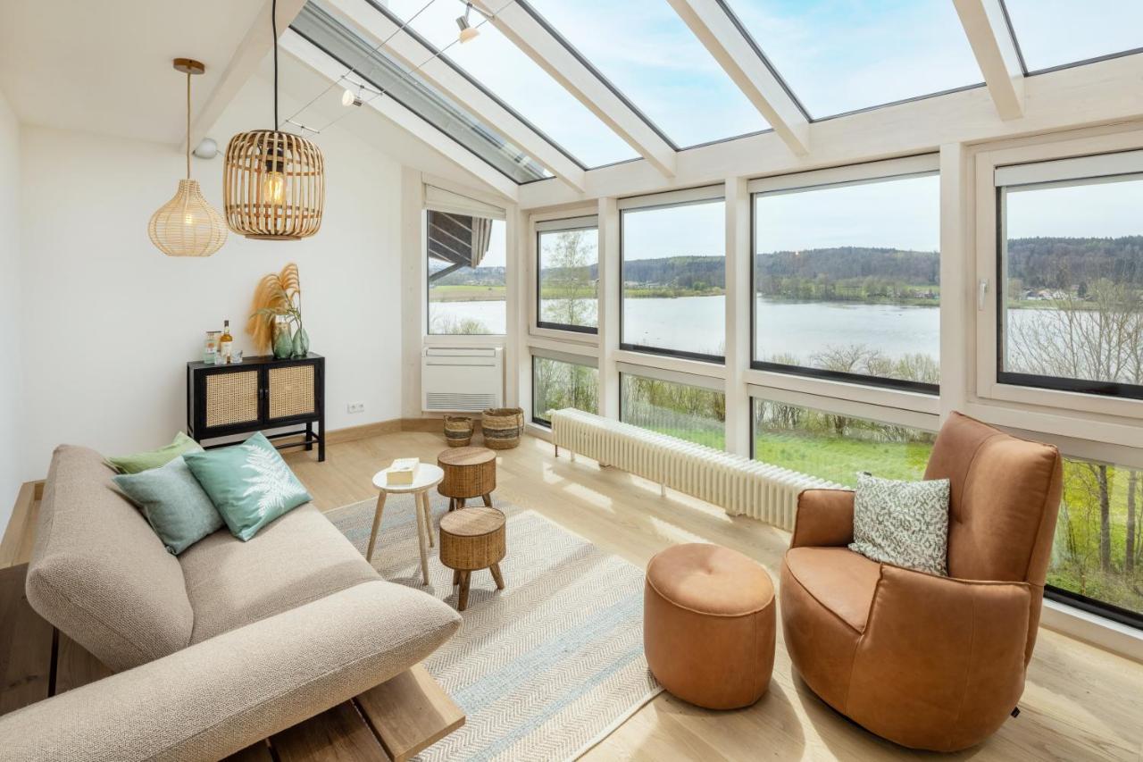 Stille X Weite - Hochwertige Wohnung Mit See-Panorama Kronburg Exteriér fotografie